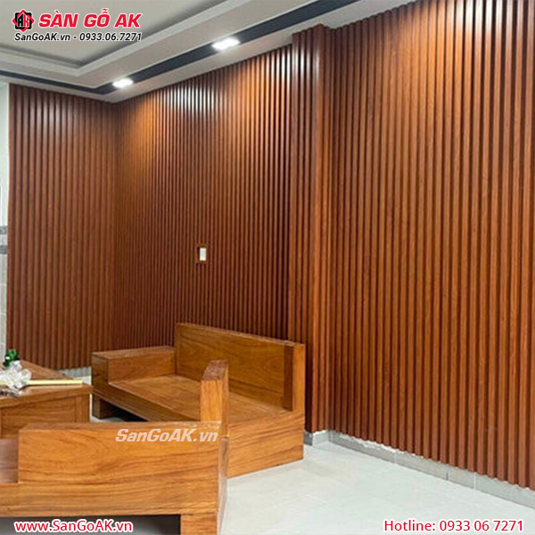 Tấm ốp lam 4 sóng thấp giá rẻ FX34 vân gỗ nâu đỏ